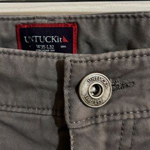 UNTUCKit gray chino pants - size 35x 32. Great Condition… just needs ironing.
